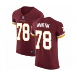 Men's Washington Redskins #78 Wes Martin Burgundy Red Team Color Vapor Untouchable Elite Player Football Jersey