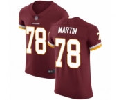 Men's Washington Redskins #78 Wes Martin Burgundy Red Team Color Vapor Untouchable Elite Player Football Jersey