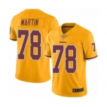 Men's Washington Redskins #78 Wes Martin Elite Gold Rush Vapor Untouchable Football Jersey