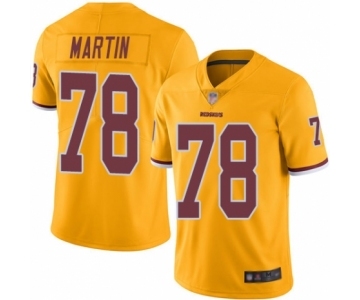 Men's Washington Redskins #78 Wes Martin Elite Gold Rush Vapor Untouchable Football Jersey