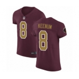 Men's Washington Redskins #8 Case Keenum Burgundy Red Alternate Vapor Untouchable Elite Player Football Jersey