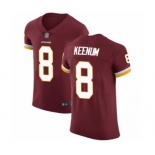 Men's Washington Redskins #8 Case Keenum Burgundy Red Team Color Vapor Untouchable Elite Player Football Jersey