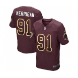 Men's Washington Redskins #91 Ryan Kerrigan Elite Burgundy Red Alternate Drift Fashion Football Jersey