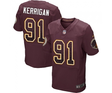 Men's Washington Redskins #91 Ryan Kerrigan Elite Burgundy Red Alternate Drift Fashion Football Jersey