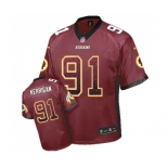 Men's Washington Redskins #91 Ryan Kerrigan Elite Burgundy Red Drift Fashion Football Jersey