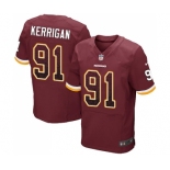 Men's Washington Redskins #91 Ryan Kerrigan Elite Burgundy Red Home Drift Fashion Football Jersey