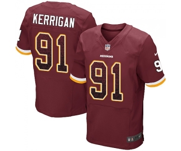 Men's Washington Redskins #91 Ryan Kerrigan Elite Burgundy Red Home Drift Fashion Football Jersey