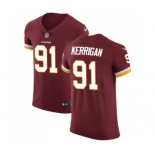 Men's Washington Redskins #91 Ryan Kerrigan Elite Burgundy Red Team Color Football Jersey