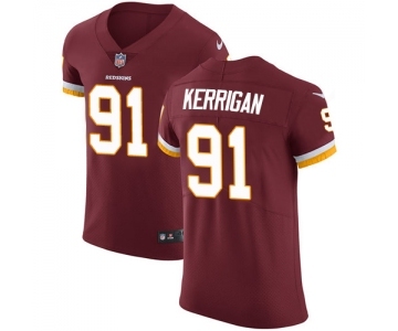 Men's Washington Redskins #91 Ryan Kerrigan Elite Burgundy Red Team Color Football Jersey