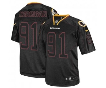 Men's Washington Redskins #91 Ryan Kerrigan Elite Lights Out Black Football Jersey