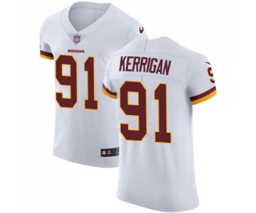 Men's Washington Redskins #91 Ryan Kerrigan Elite White Football Jersey