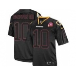 Nike NFL Jerseys Washington Redskins #10 Robert Griffin III Black 80TH Patch[Elite Lights Out]