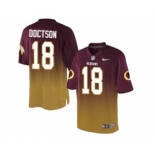 Nike Washington Redskins #18 Josh Doctson Burgundy Red Gold Men's Stitched NFL Elite Fadeaway Fashion Jersey