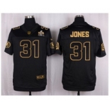 Nike Washington Redskins #31 Matt Jones Black Pro Line Gold Collection Jersey(Elite)