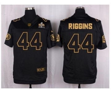 Nike Washington Redskins #44 John Riggins Black Pro Line Gold Collection Jersey(Elite)