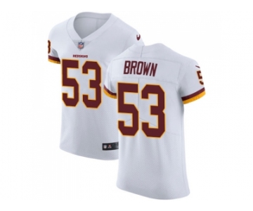 Nike Washington Redskins #53 Zach Brown White Men Stitched NFL Vapor Untouchable Elite Jersey