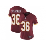 Women Nike Washington Redskins #36 D.J. Swearinger Burgundy Red Team Color Stitched NFL Vapor Untouchable Limited Jersey