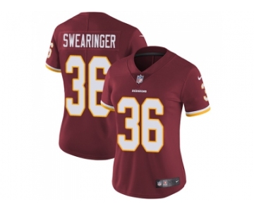 Women Nike Washington Redskins #36 D.J. Swearinger Burgundy Red Team Color Stitched NFL Vapor Untouchable Limited Jersey