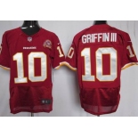 nike nfl jerseys washington redskins #10 griffin iii red[Elite 80th patch]