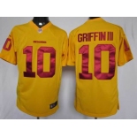 nike nfl jerseys washington redskins #10 griffin iii yellow[Elite]