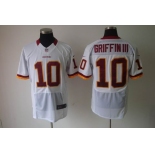 nike nfl jerseys washington redskins #10 griffin white[elite]