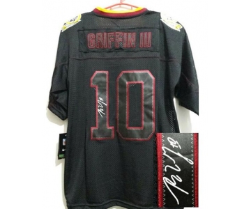 nike nfl jerseys washington redskins #10 griffiniii black[Elite lights out signature]