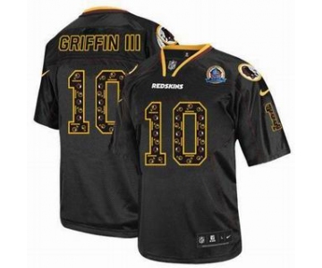 nike nfl jerseys washington redskins #10 griffiniii black[Elite united sideline 50th Patch]