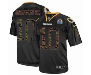 nike nfl jerseys washington redskins #10 griffiniii black[camo fashion Elite 50th Patch]