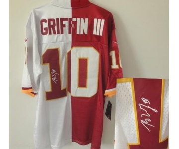 nike nfl jerseys washington redskins #10 griffiniii white-red[Elite split signature]