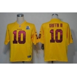 nike nfl jerseys washington redskins #10 griffiniii yellow[Elite 50th Patch]