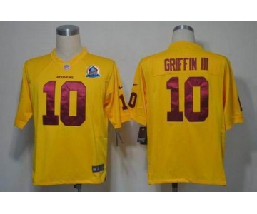 nike nfl jerseys washington redskins #10 griffiniii yellow[Elite 50th Patch]