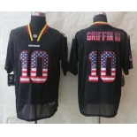 nike nfl jerseys washington redskins #10 robert griffin iii black[Elite USA flag fashion]