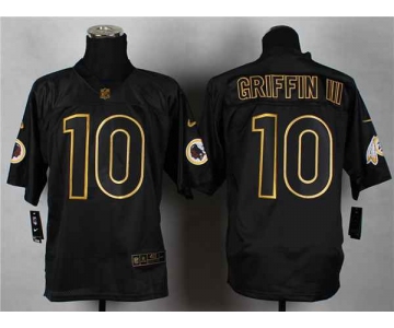 nike nfl jerseys washington redskins #10 robert griffin iii black[Elite gold lettering fashion]