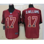 nike nfl jerseys washington redskins #17 d.williams burgundy red[Elite drift fashion]