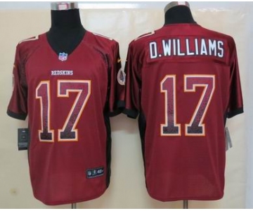 nike nfl jerseys washington redskins #17 d.williams burgundy red[Elite drift fashion]