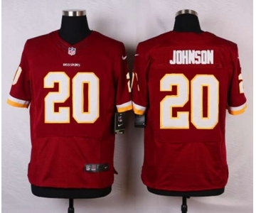 nike nfl jerseys washington redskins #20 johnson red[Elite]