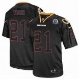 nike nfl jerseys washington redskins #21 taylor black[Elite lights out 50th Patch]