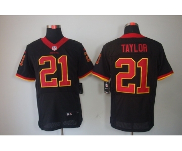 nike nfl jerseys washington redskins #21 taylor black[Elite]