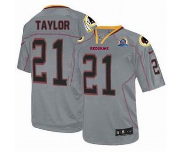 nike nfl jerseys washington redskins #21 taylor grey[Elite lights out 50th Patch]