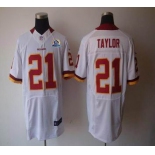 nike nfl jerseys washington redskins #21 taylor white[Elite 50th Patch]