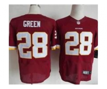 nike nfl jerseys washington redskins #28 green red[Elite]