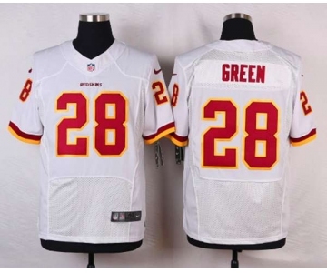 nike nfl jerseys washington redskins #28 green white[Elite]