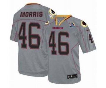 nike nfl jerseys washington redskins #46 morris grey[Elite lights out 50th Patch]