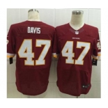 nike nfl jerseys washington redskins #47 davis white[Elite][davis]