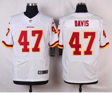 nike nfl jerseys washington redskins #47 davis white[Elite][davis]