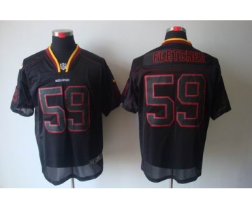 nike nfl jerseys washington redskins #59 fletcher black[Elite lights out]