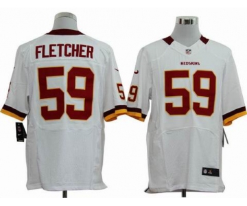 nike nfl jerseys washington redskins #59 fletcher white[Elite]