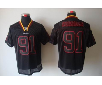 nike nfl jerseys washington redskins #91 kerrigan black[Elite lights out]