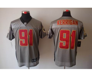 nike nfl jerseys washington redskins #91 kerrigan grey[Elite shadow]