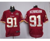 nike nfl jerseys washington redskins #91 kerrigan red(80 anniversary patch)